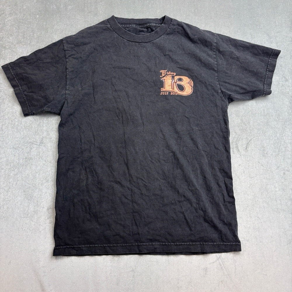 VTG Friday The 13th 2012 Port Dover Canada Graphic T-Shirt Black Men's M